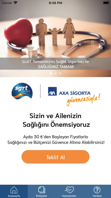 Capturas de tela do SGRT - Tamamlayıcı Sağlık