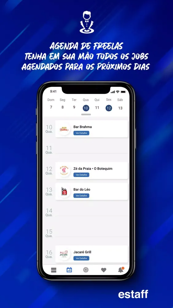 Capturas de tela do estaff.app