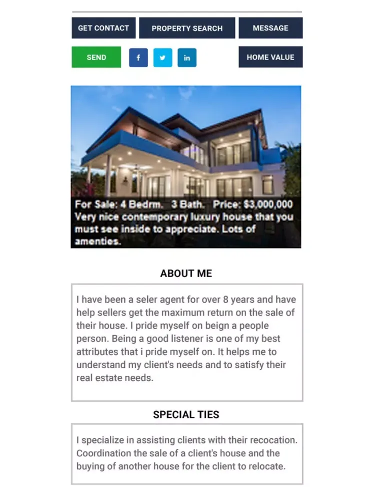 ภาพหน้าจอของ RealEstate Profinder iPad 