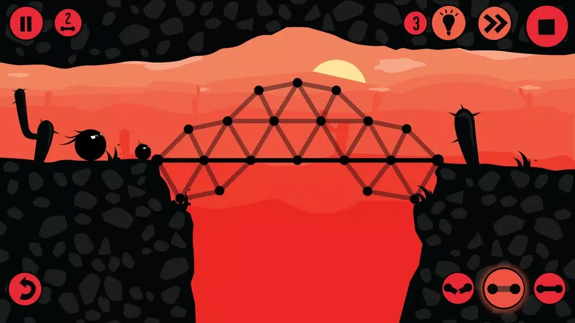 Tangkapan layar Fat Dots Bridge Builder - Two Dots on The Dangerous Journey