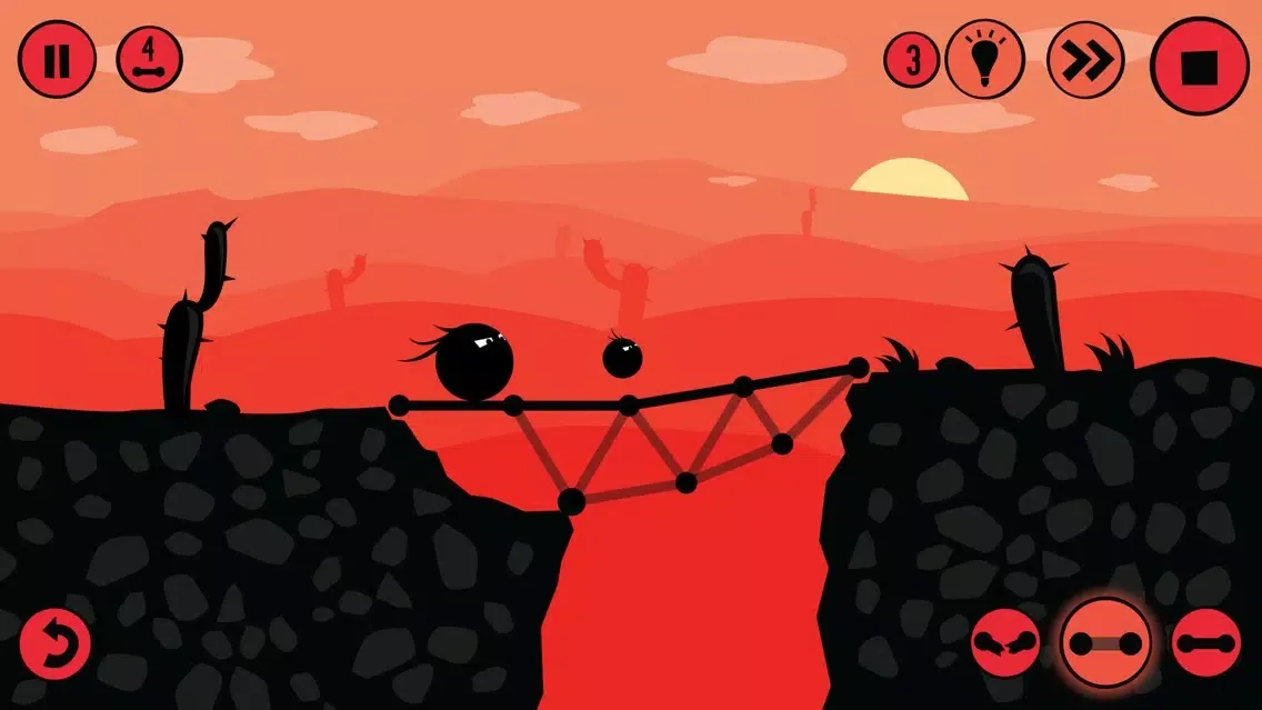 Tangkapan layar Fat Dots Bridge Builder - Two Dots on The Dangerous Journey