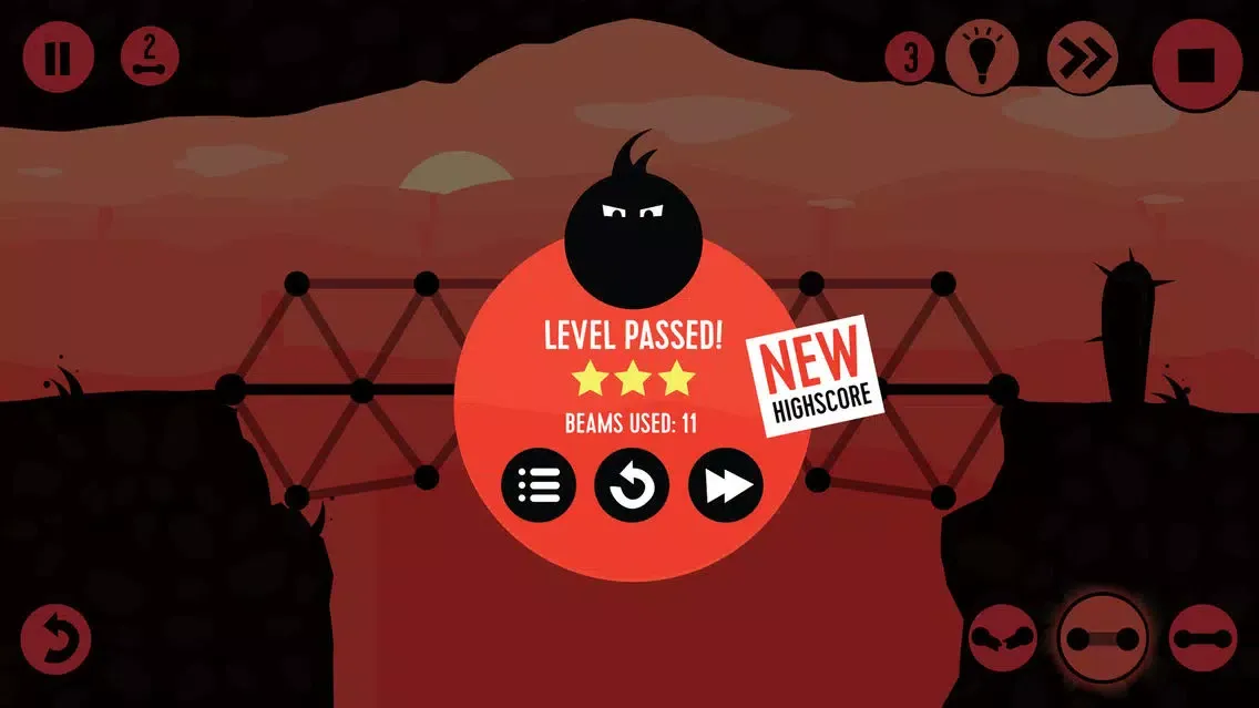 Tangkapan layar Fat Dots Bridge Builder - Two Dots on The Dangerous Journey