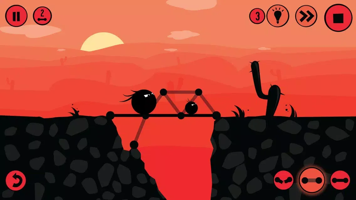 Tangkapan layar Fat Dots Bridge Builder - Two Dots on The Dangerous Journey