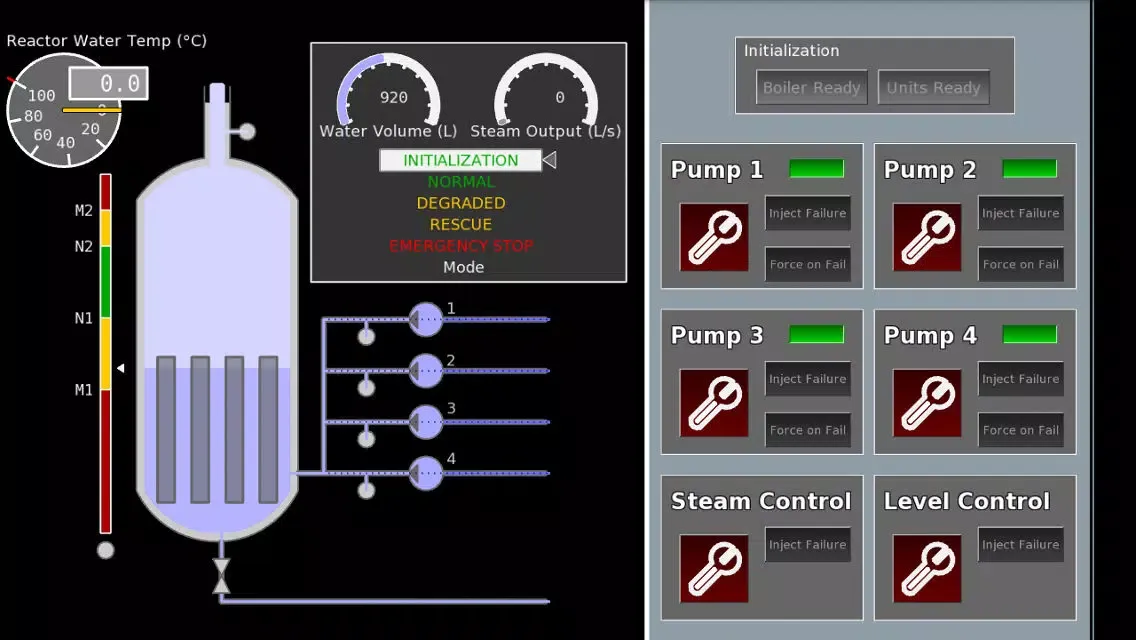 Tangkapan skrin Nuclear Steam Boiler Control