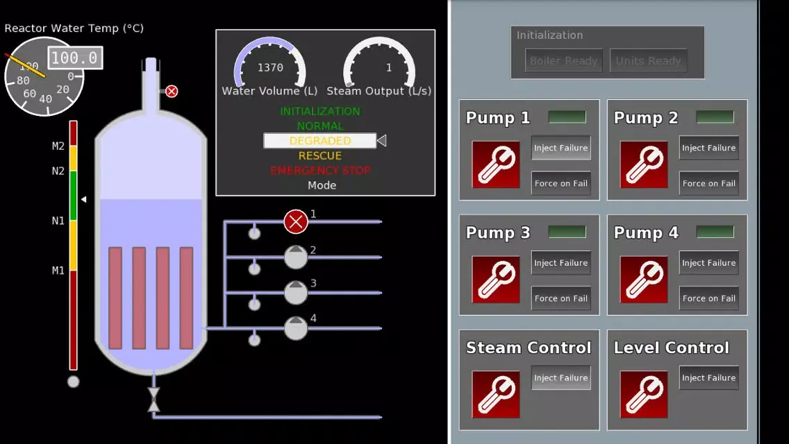 Tangkapan skrin Nuclear Steam Boiler Control