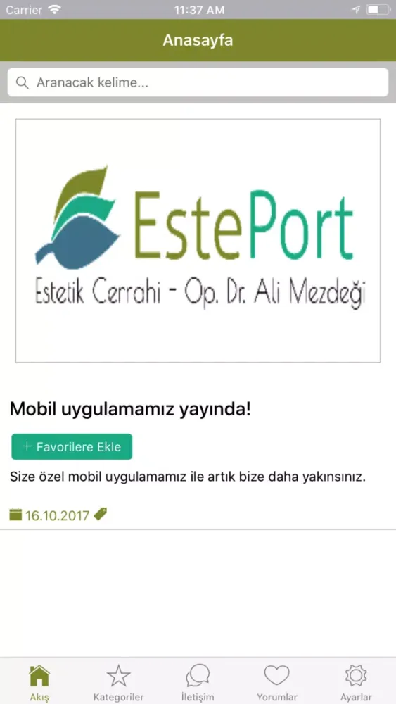 Capturas de tela do Op. Dr. Ali Mezdeği