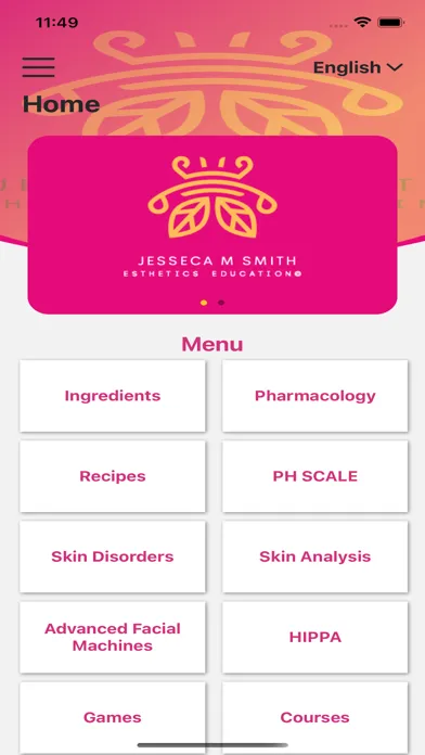 Esthetician Resource Guide App Screenshots