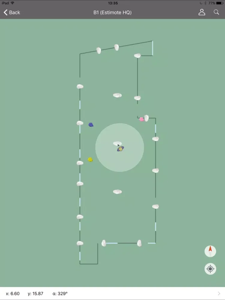 Ảnh chụp màn hình của Estimote Indoor Location iPad 