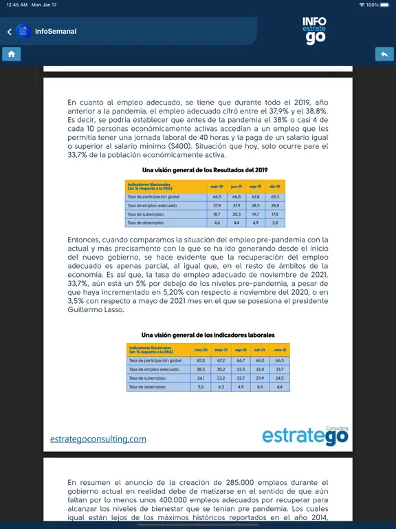 Captures d'écran de InfoEstratego iPad 