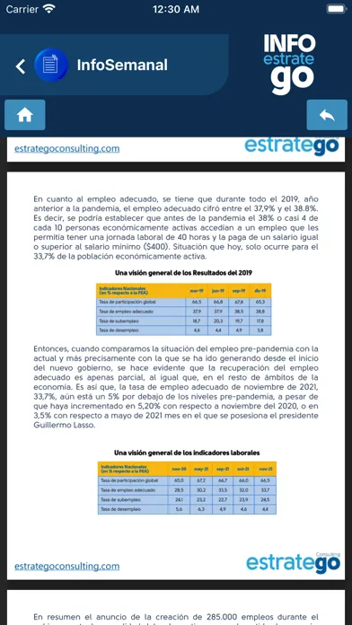 Captures d'écran de InfoEstratego