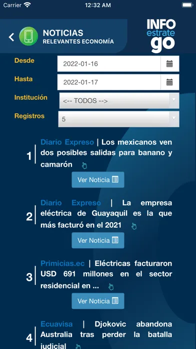 Captures d'écran de InfoEstratego
