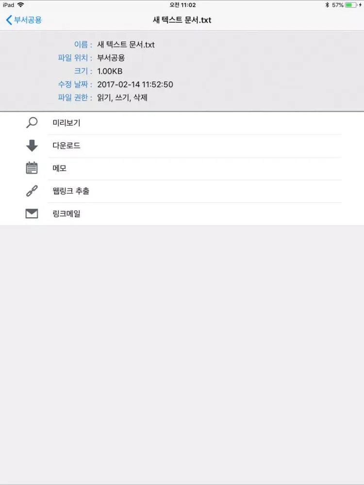 Ảnh chụp màn hình của InternetDisk Solution iPad 