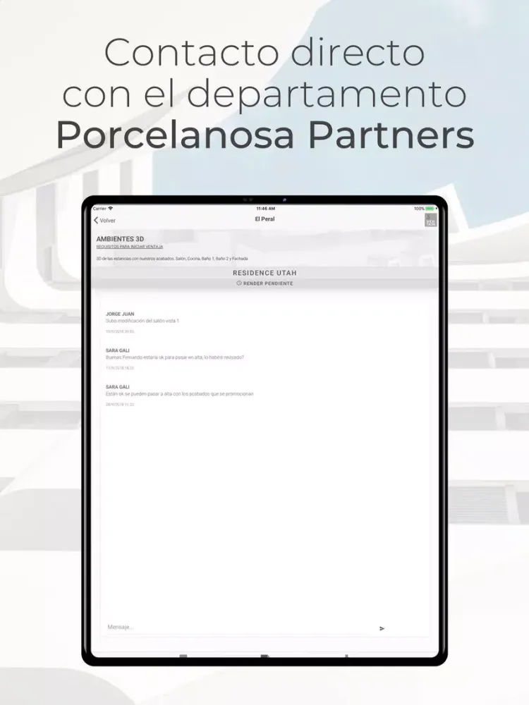 Porcelanosa Partners iPad  스크린샷