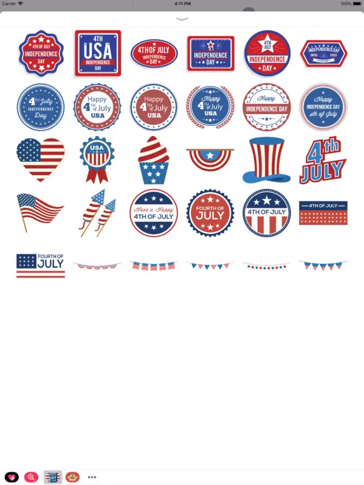 Capturas de tela do Independence Day 4th July iPad 