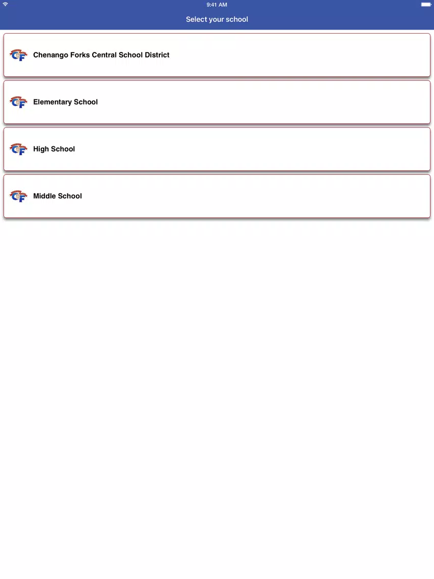 Chenango Forks CSD iPad  Screenshots