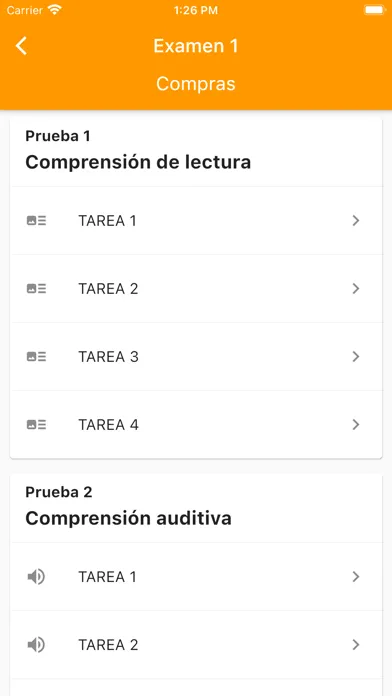 Tangkapan layar DELE A2 Spanish