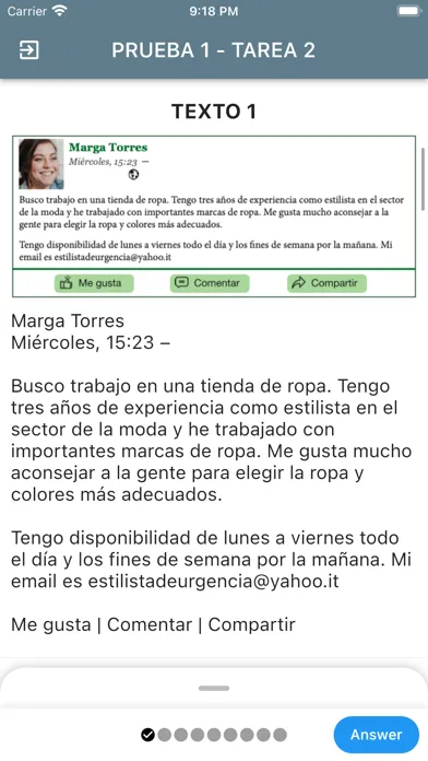 Tangkapan layar DELE A2 Spanish