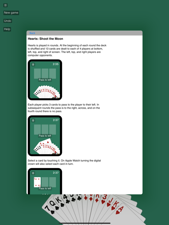Tangkapan skrin Hearts: Shoot the Moon iPad 