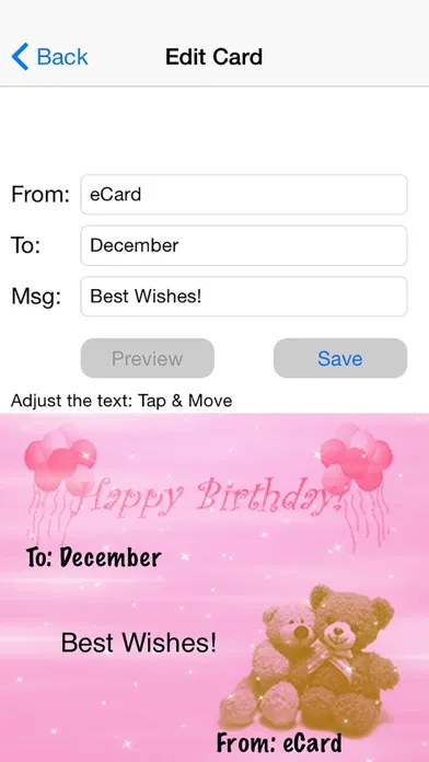 eTap Greeting Cards Screenshots