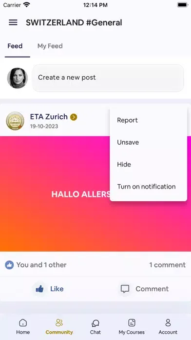 ETA Zurich Ekran Görüntüleri