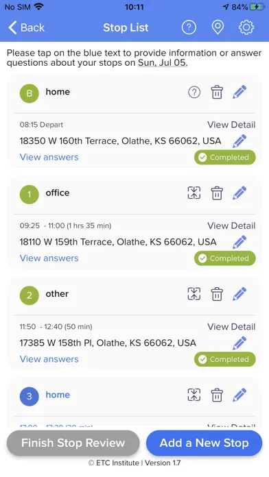 Tangkapan skrin Household Travel Survey
