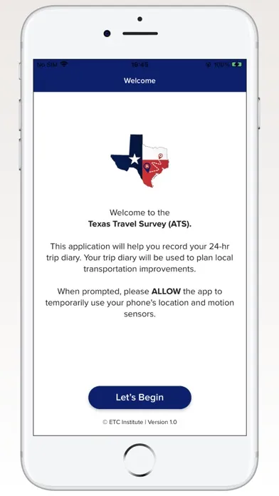 Capturas de pantalla de Texas Travel Survey