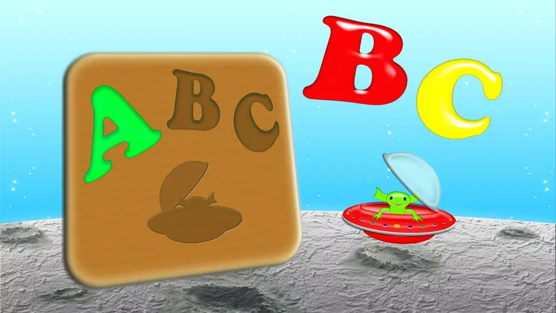 Tangkapan layar Wood Puzzle Letters In Space
