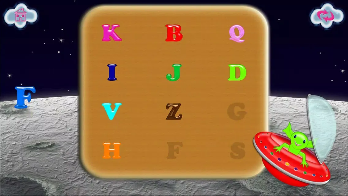 Tangkapan layar Wood Puzzle Letters In Space
