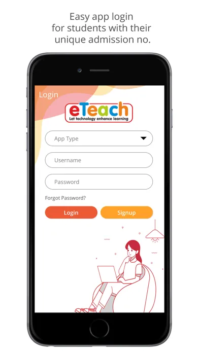 ภาพหน้าจอของ eTeach eLearning App