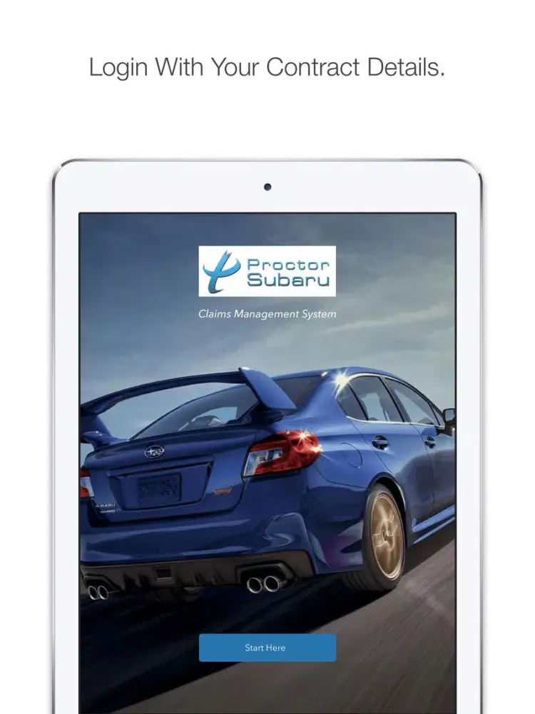 ภาพหน้าจอของ Proctor Subaru Service iPad 
