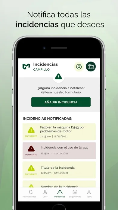 Capturas de pantalla de Marco Infraestructuras Obras
