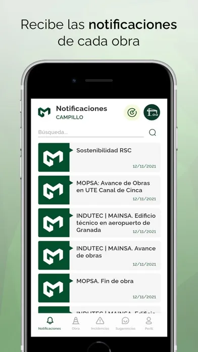 Capturas de pantalla de Marco Infraestructuras Obras