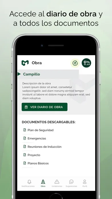 Capturas de pantalla de Marco Infraestructuras Obras