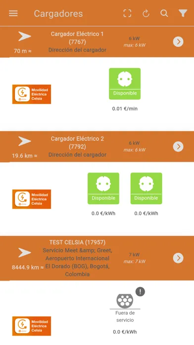 Capturas de pantalla de Movilidad Eléctrica Celsia