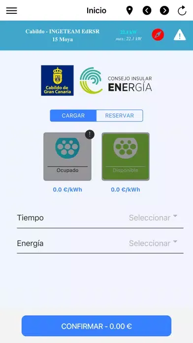 Tangkapan layar Movilidad Eléctrica GC