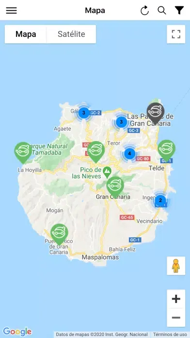 Tangkapan layar Movilidad Eléctrica GC