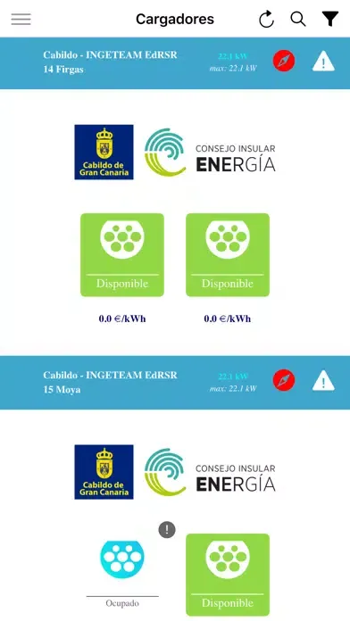 Tangkapan layar Movilidad Eléctrica GC