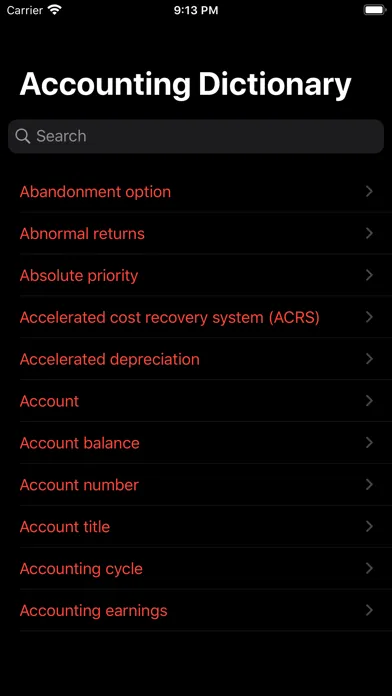 Accounting Dictionary-Offline スクリーンショット