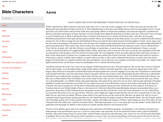 Bible Characters Dictionary iPad  スクリーンショット