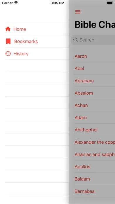 Bible Characters Dictionary スクリーンショット