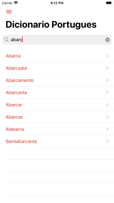 Ảnh chụp màn hình của Dicionário Português Offline