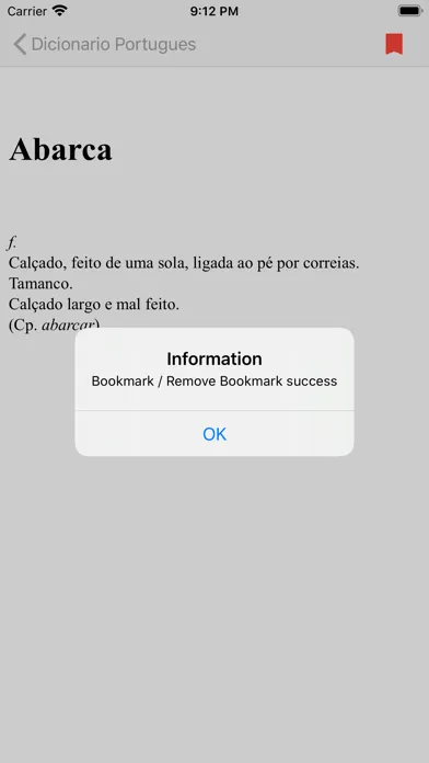 Ảnh chụp màn hình của Dicionário Português Offline