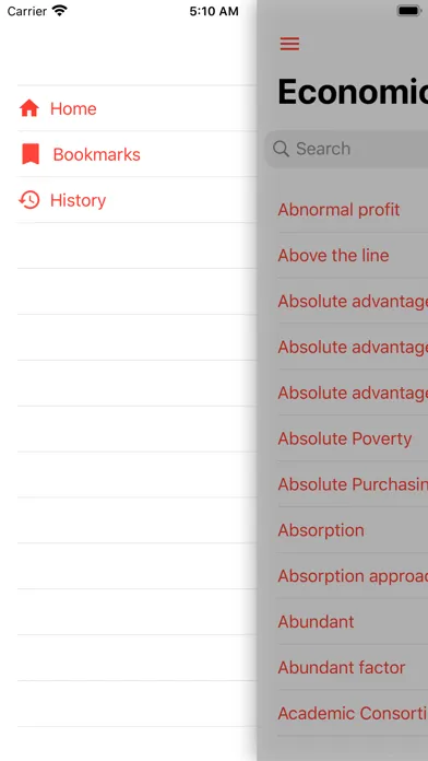 Zrzuty ekranu Economic Terms Dictionary