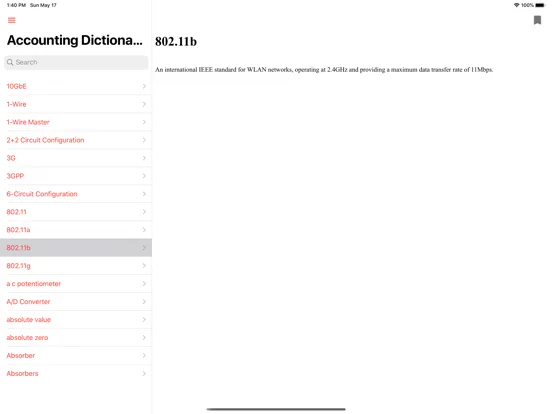 Electrical Dictionary Offline. iPad  Screenshots
