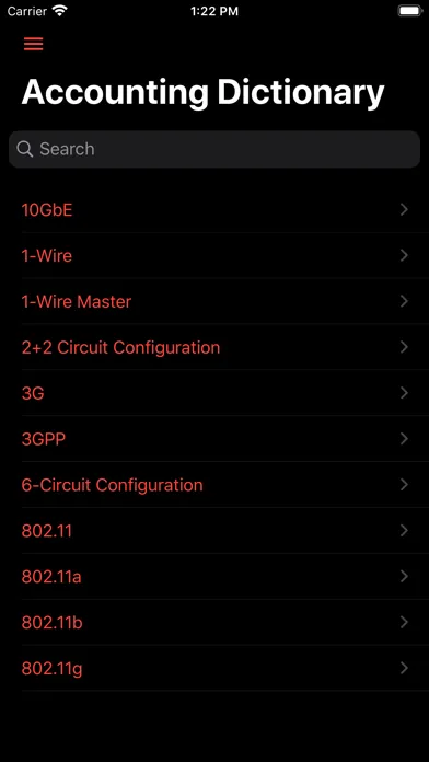 Electrical Dictionary Offline. Screenshots