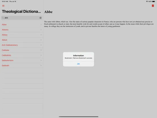 Theological Dictionary:Offline iPad  स्क्रीनशॉट