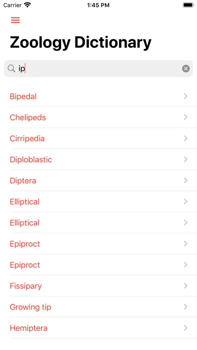 Zoology Dictionary Offline 스크린샷