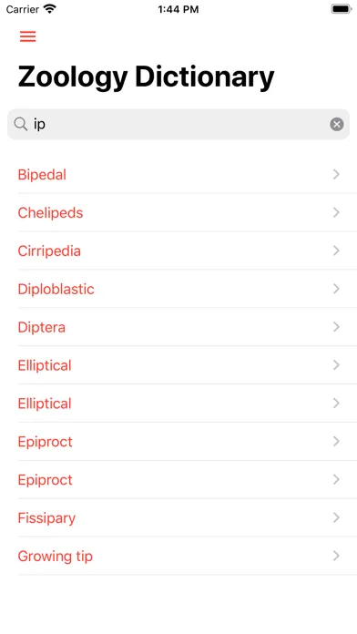 Zoology Dictionary Offline 스크린샷