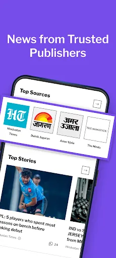 Screenshot di Dailyhunt Xpresso News Cricket