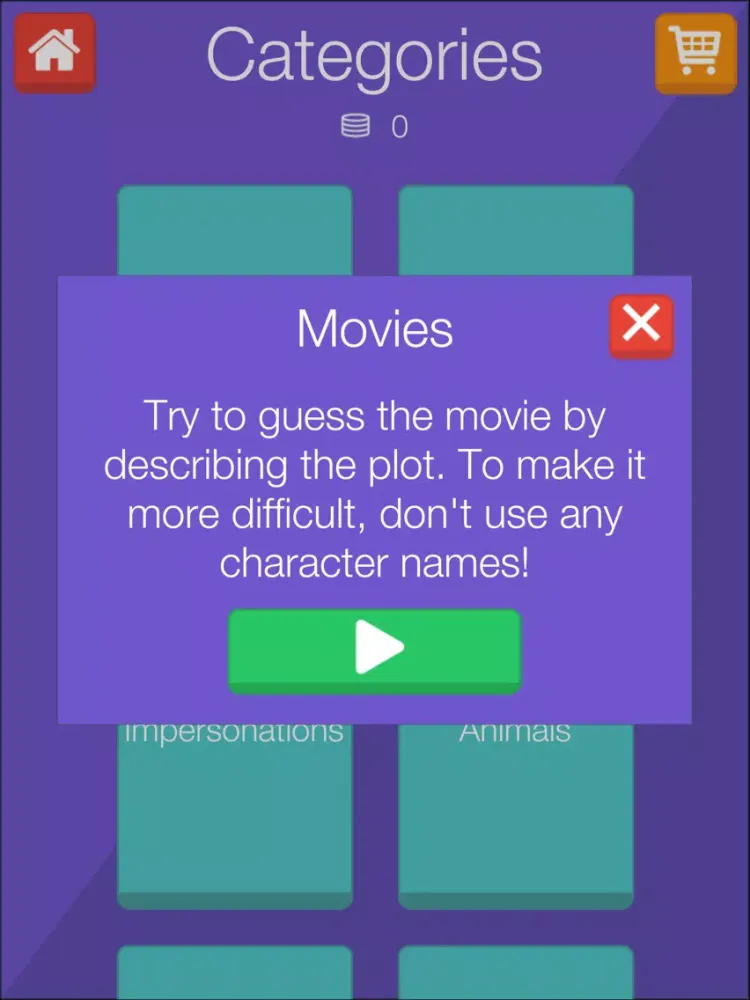 Charades - Cards up on Heads - Free Party Games iPad  Screenshots